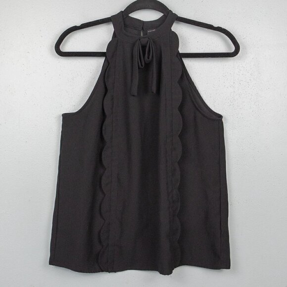 Victoria Beckham x Target black scalloped halter top-S - Picture 1 of 5